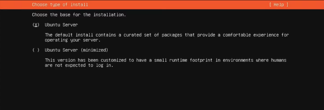 Ubuntu Installation Type